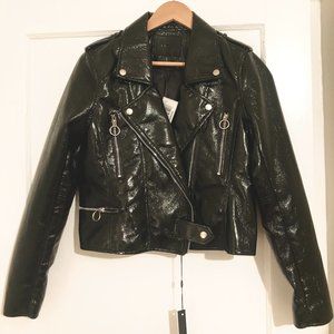 Blank NYC patent leather jacket